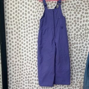 Purple Kids One Piece Snow Bib